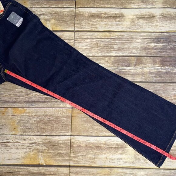 NWT St John's Bay Women's Bootcut Dark Wash Jeans size 12S w/ Slimming Panel - Picture 6 of 8
